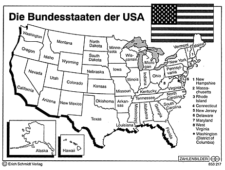 Die Bundesstaaten der U.S.A.